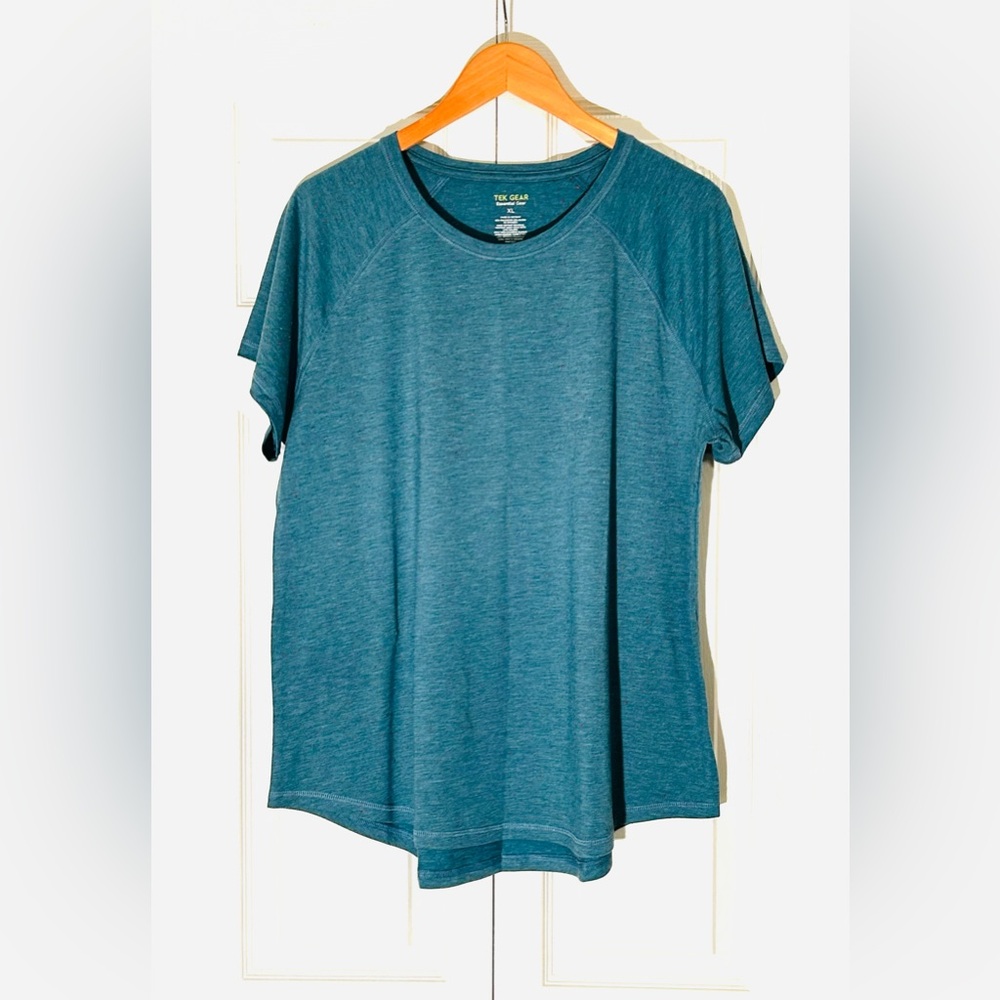 Tek Gear Essential Gear Women's Short Sleeve Oversized Fit Tops in Blue and Teal - Picture 3 of 9